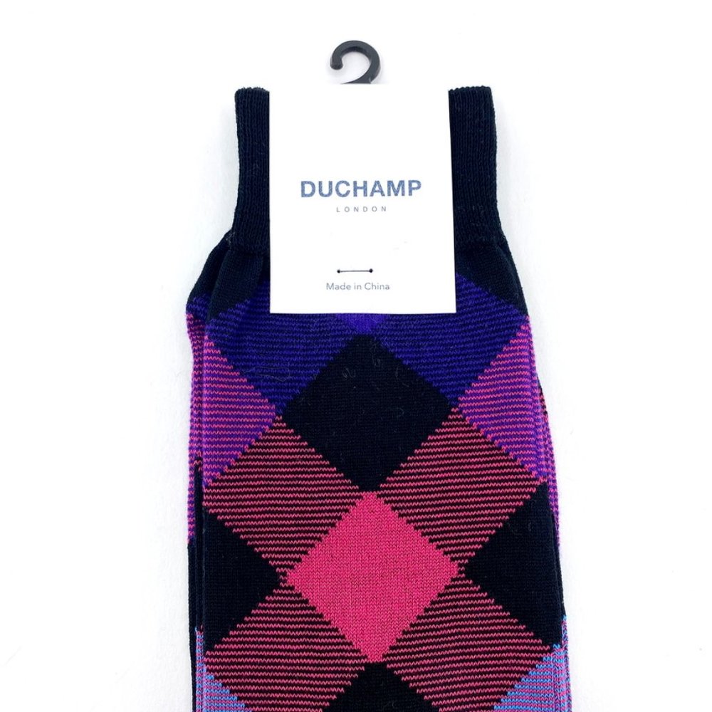 Duchamp Socks 2 Pack Multi-Color Check Pattern - Picture 4 of 6